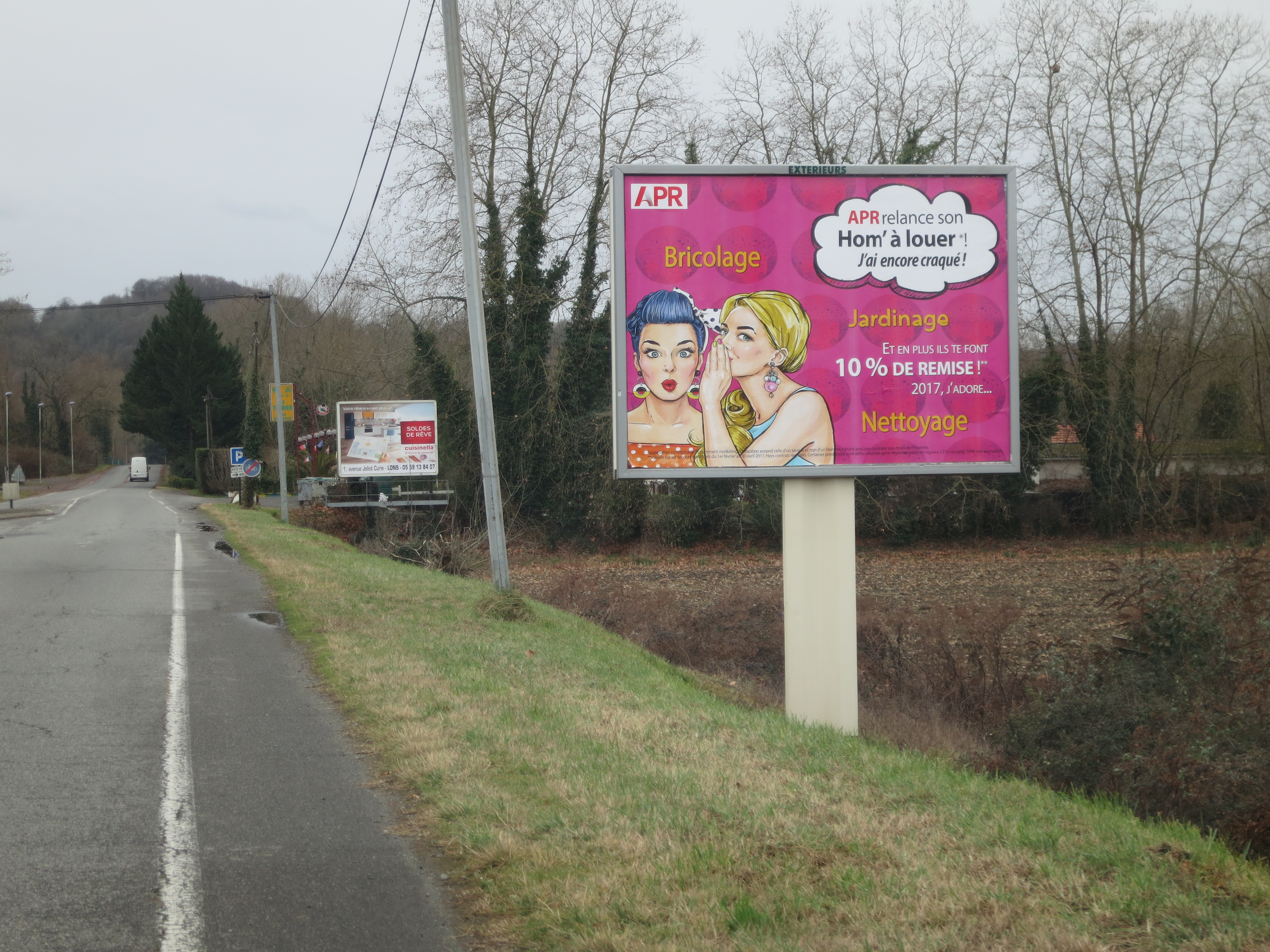 Exemple d'affichage 4x3m réalisé par Exterieurs dans les départements 64, 65 et 31